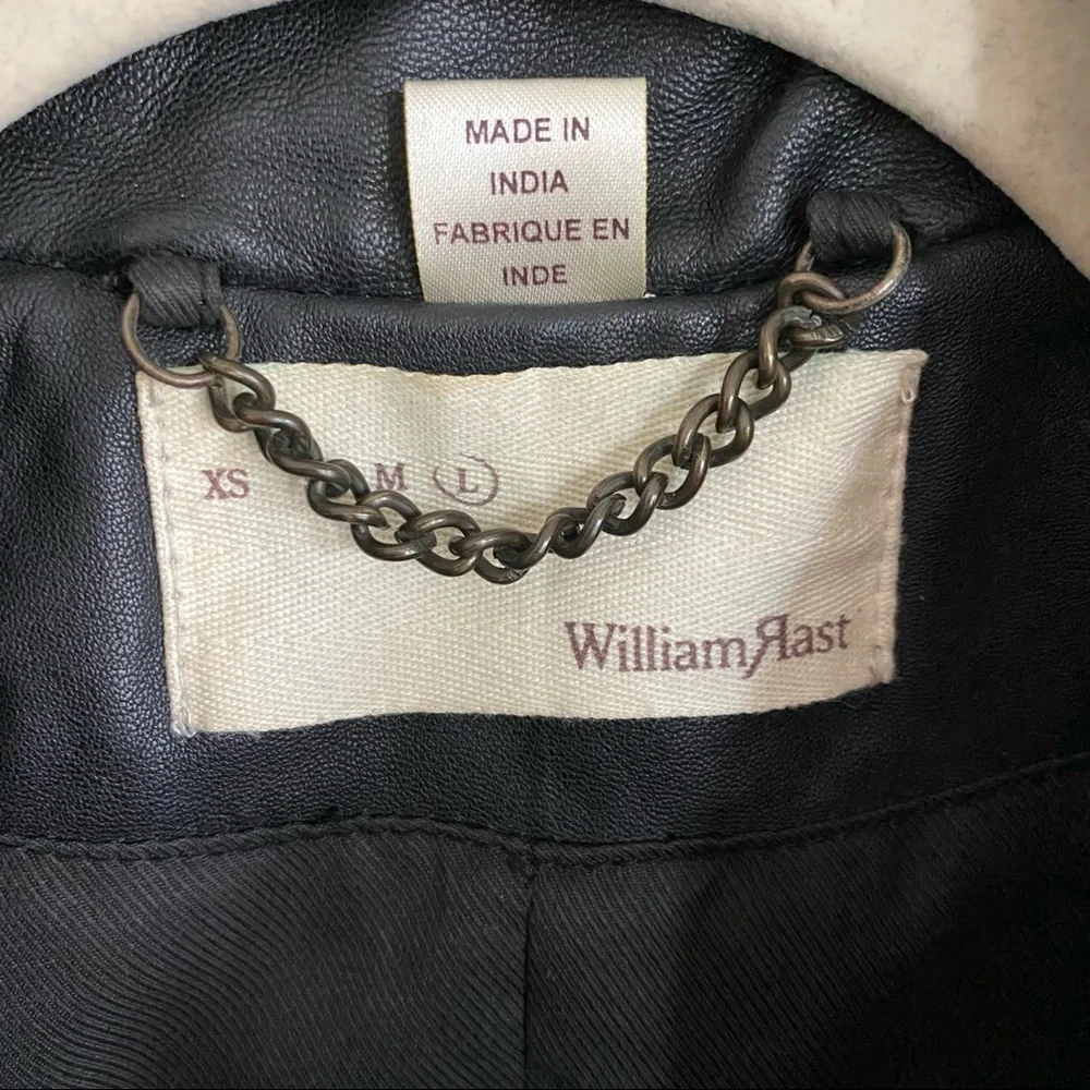 WILLIAM RAST LEATHER Moto Ruffle Jacket - Picture 3 of 6